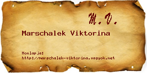 Marschalek Viktorina névjegykártya